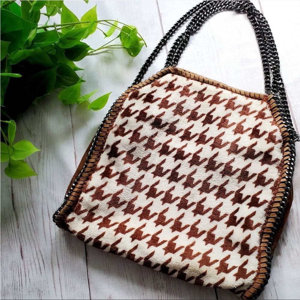 ITALIAN BOUTIQUE Houndstooth Tote Bag